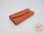 Кошелек натуральная кожа оранжевый